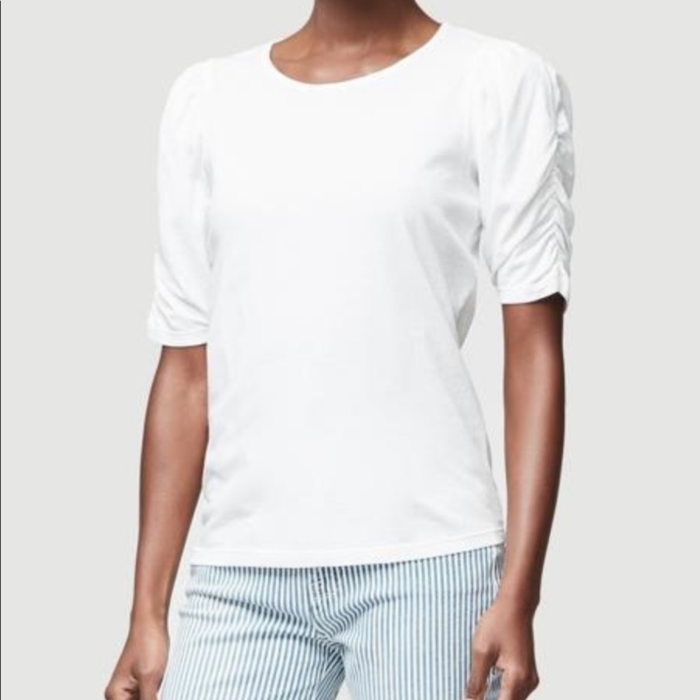 FRAME Gathered Crew Top XS NWT